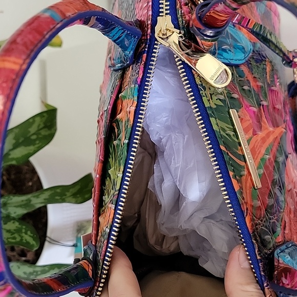 NWT Brahmin Small Caroline Lush Melbourne Satchel Crossbody Bag. - Picture 10 of 12